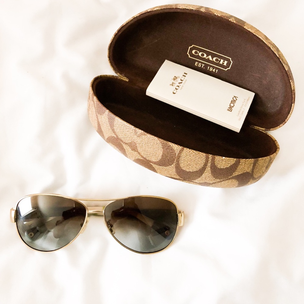 Coach Aviator Polarized Sunglasses